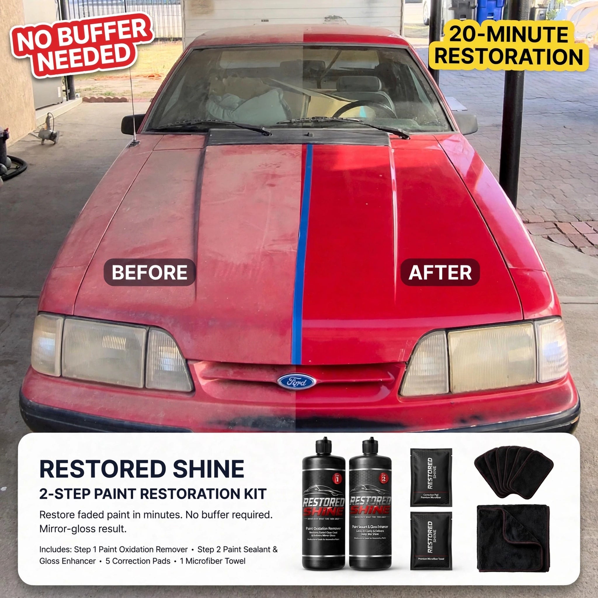 Bring Your Faded Paint Back To A Deep, Wet Shine In 20 Minutes - No Buffer Needed!